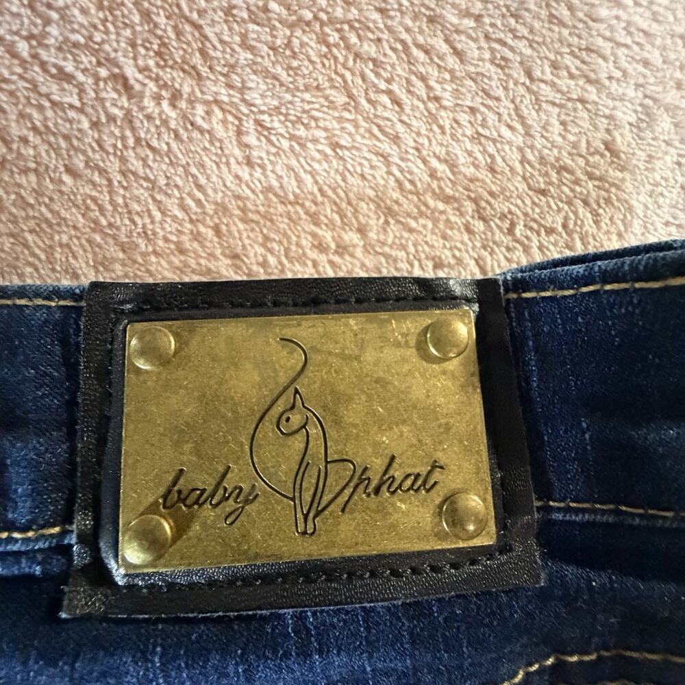 Baby Phat Authentic Jeans Womens 18 Denim Casual Pockets Cat Metal Logo - Picture 11 of 11